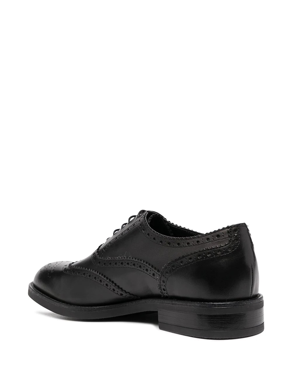 perforated detail derby shoes - 3