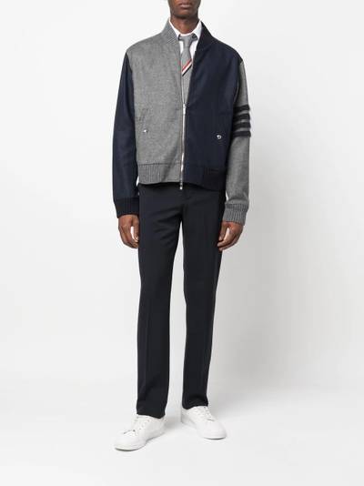 Thom Browne multi-panel zip-fastening jacket outlook