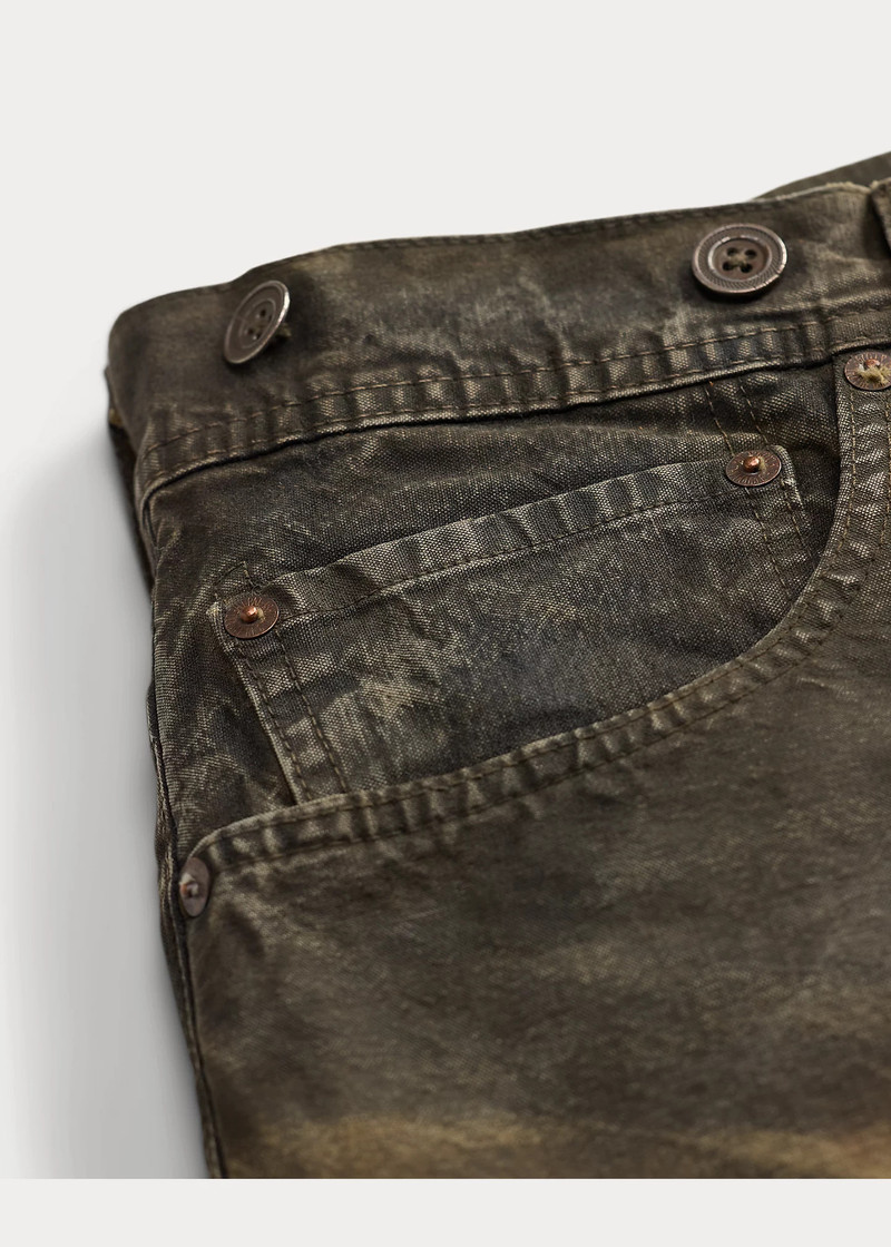 Straight Fit Distressed Canvas Workpant 4