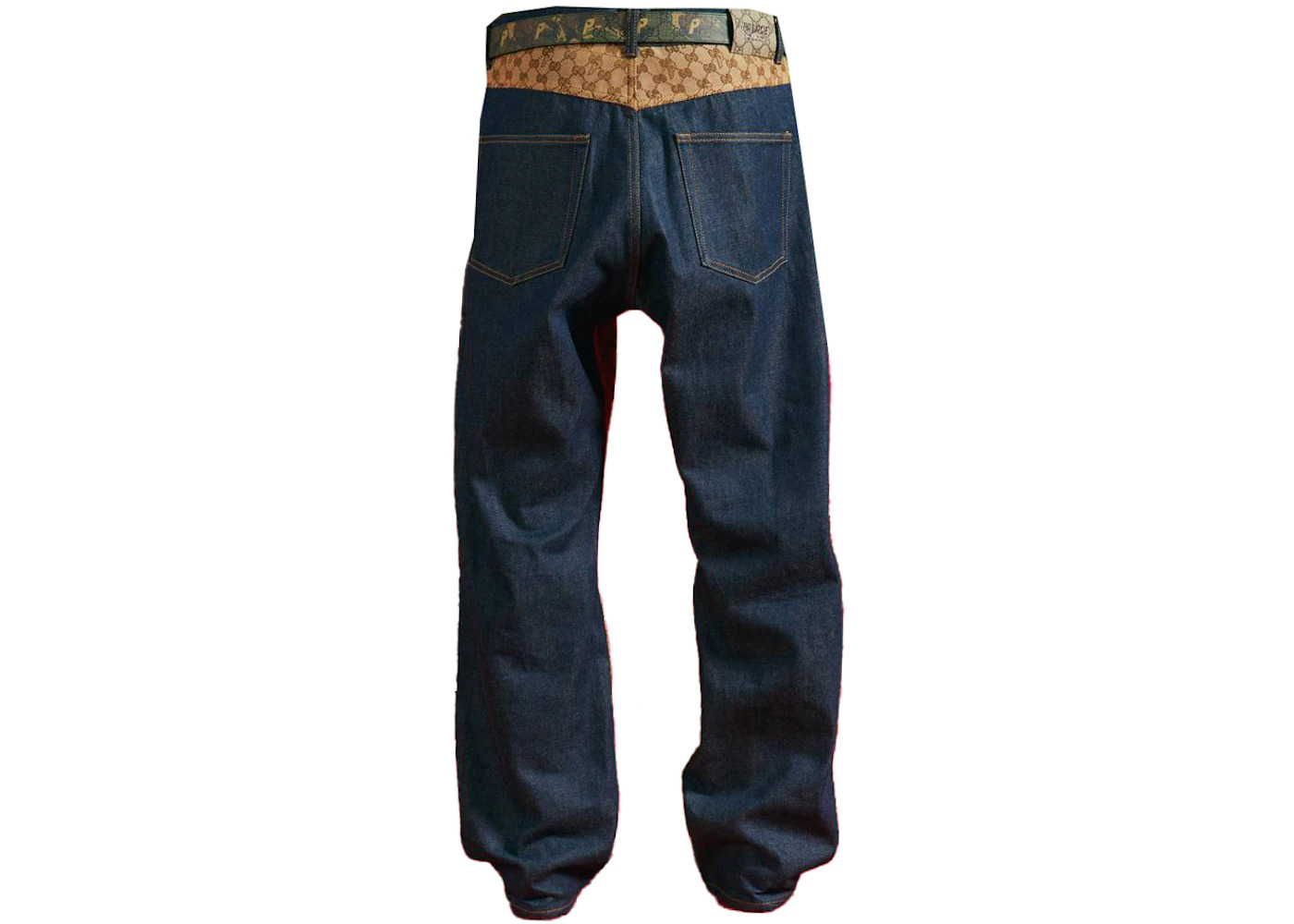 Palace x Gucci GG-P Pattern Baggy Jean Dark Blue Denim - 2
