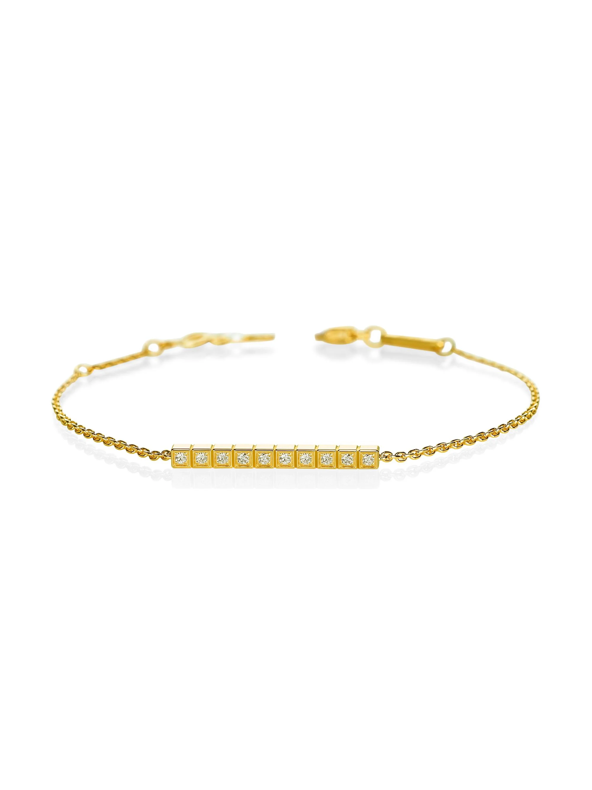 Women's Ice Cube Diamond & 18K Yellow Gold Bracelet - Yellow Gold - 1