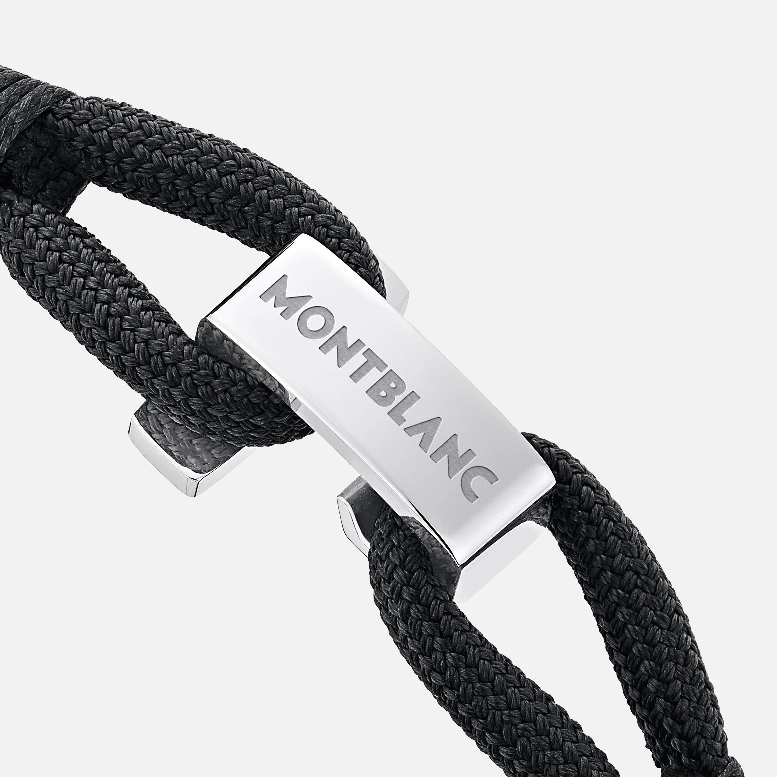 Wrap Me Bracelet in Black Nylon and Steel - 2