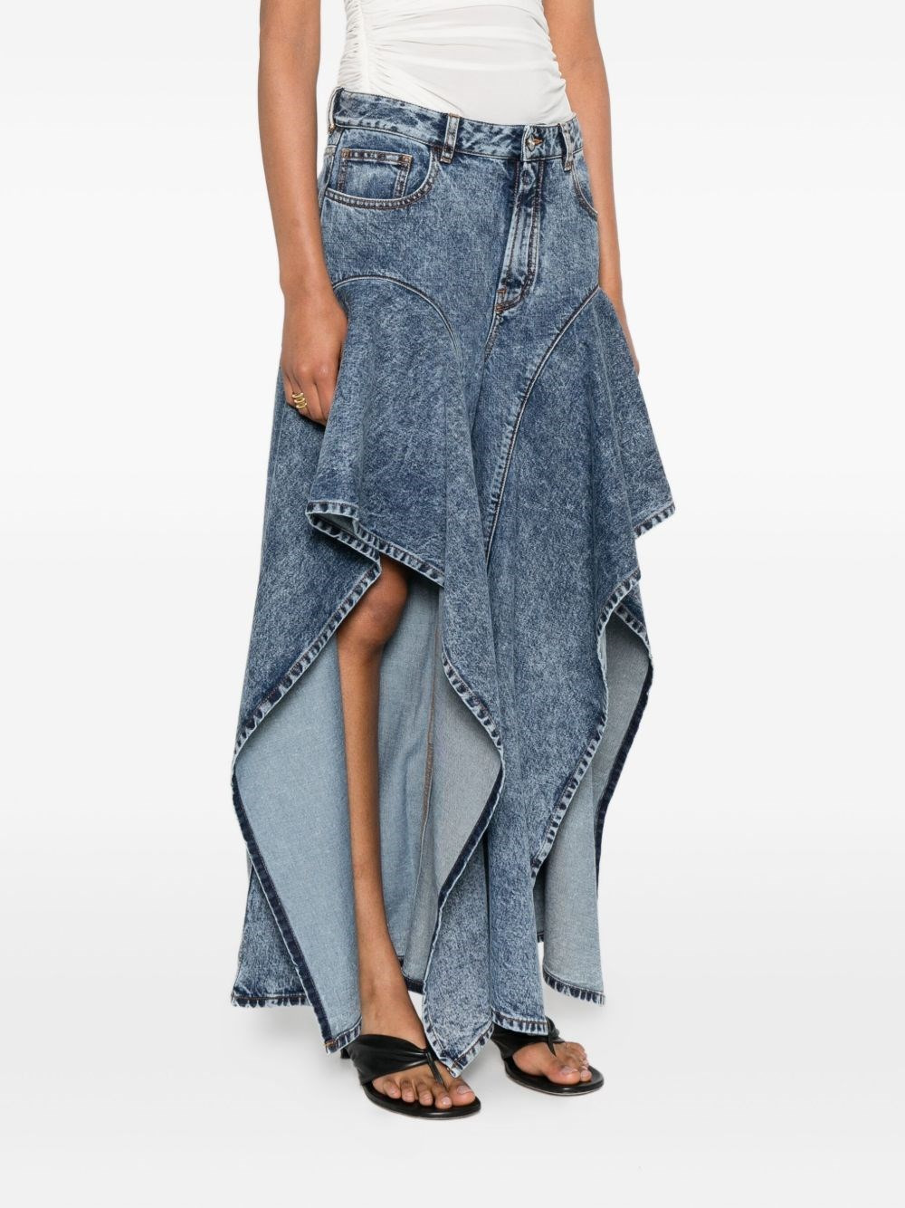 Ruffle denim jeans - 2