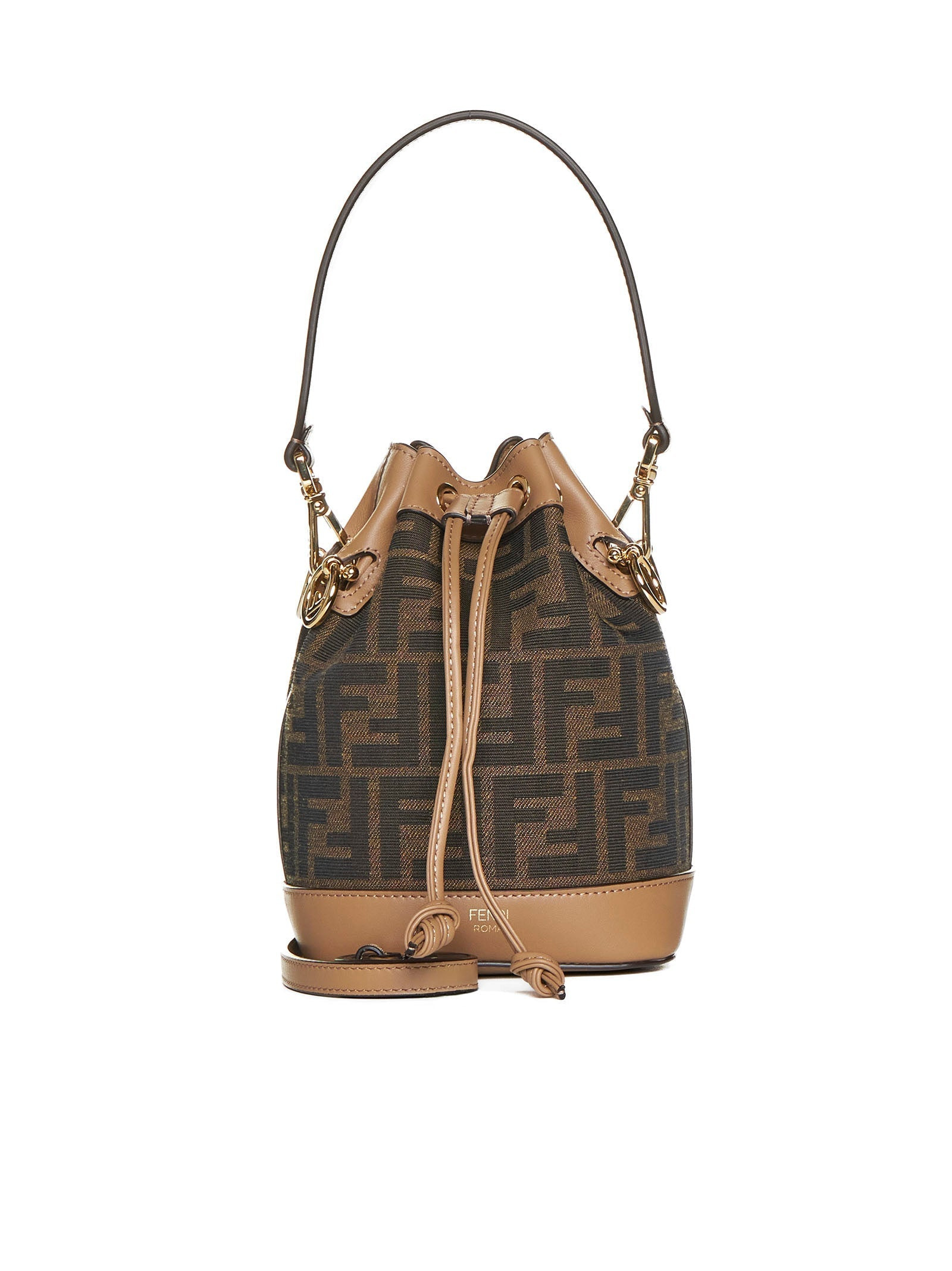 Fendi Women Mon Tresor Mini Bag In Brown Ff Fabric - 1