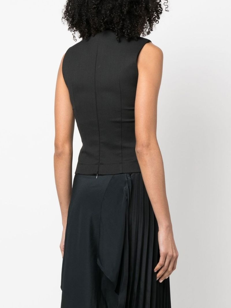 tailored square-neck top - 4