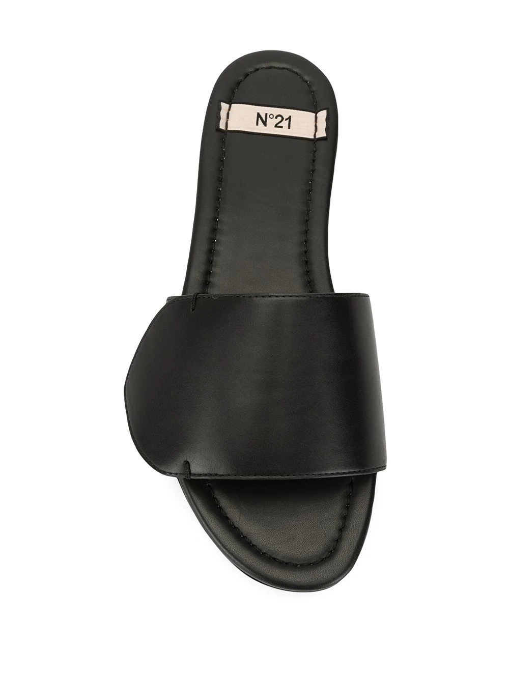 slip-on leather sandals - 4