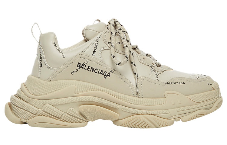 (WMNS) Balenciaga Triple S Sneaker 'All Over Logo - Beige' 524039W2FA19710 - 2