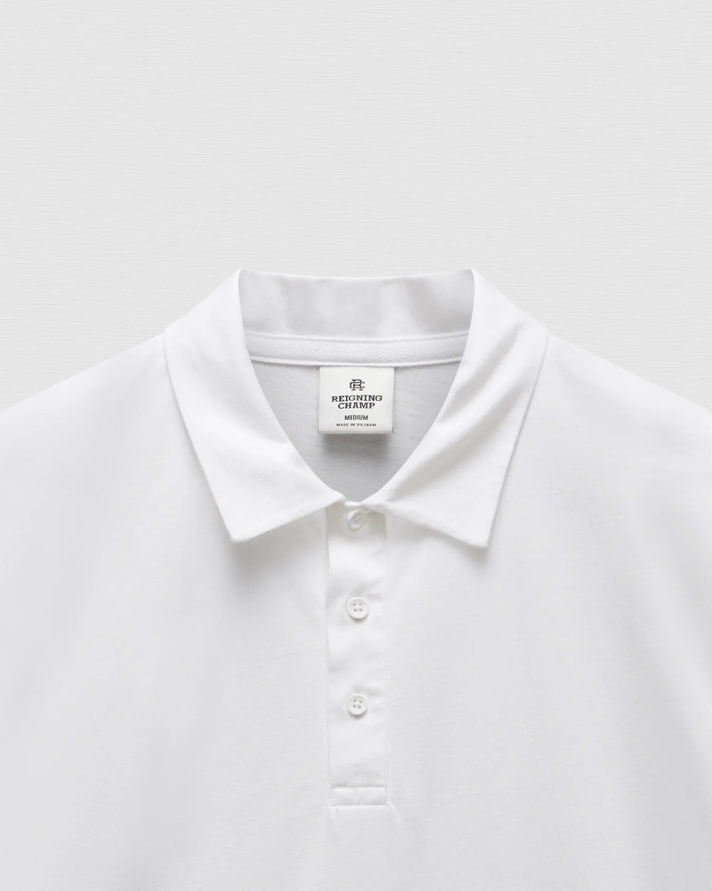 Reigning Champ RC Lightweight Jersey Standard Polo - White outlook