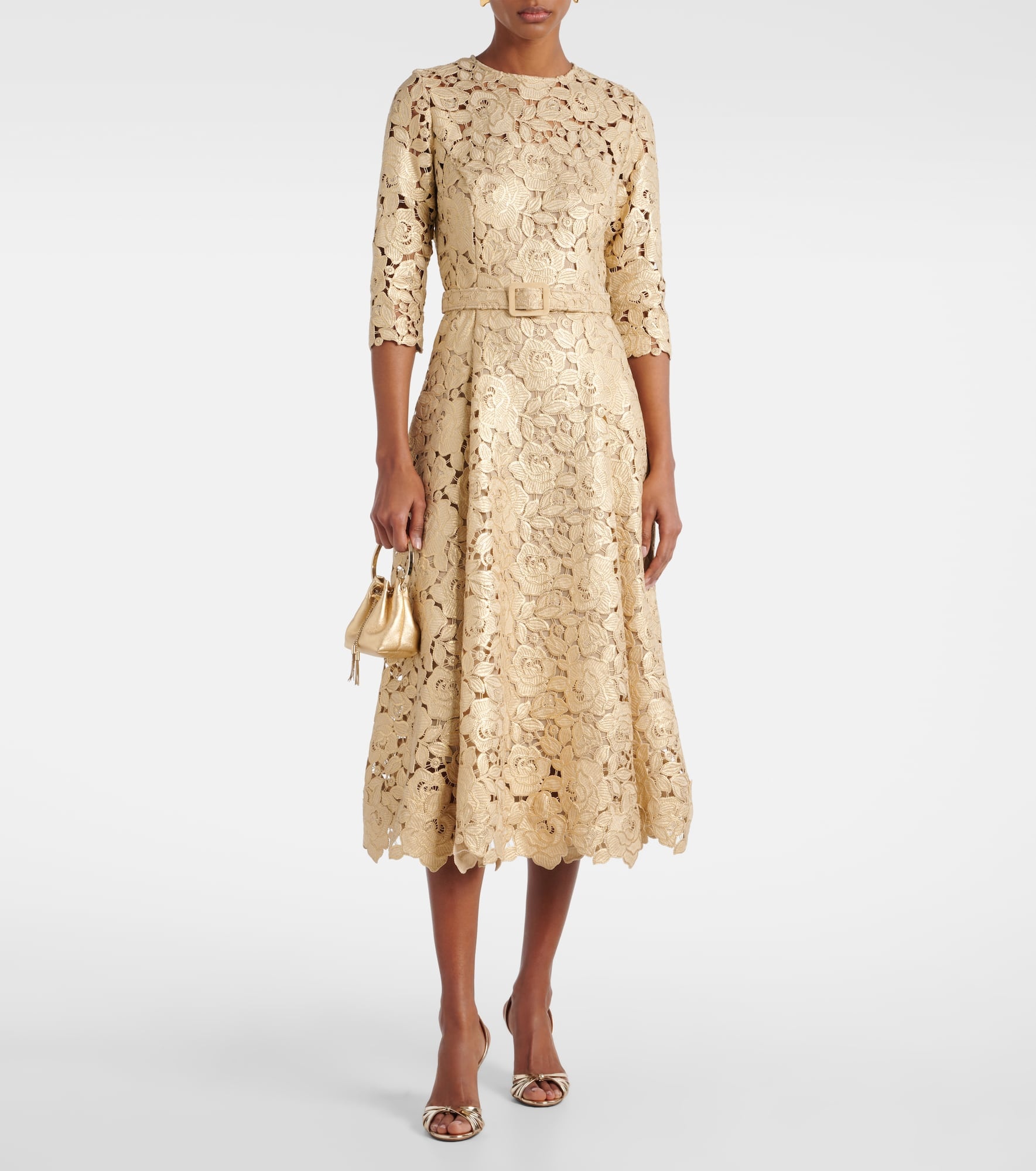 Guipure lace cocktail dress - 2