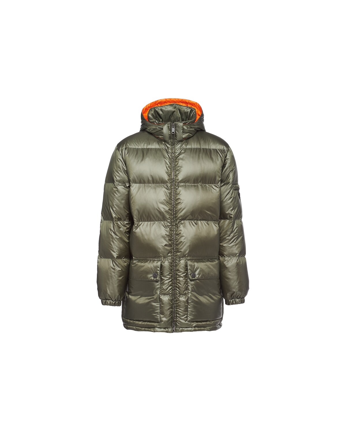 Hooded nylon down jacket - 1