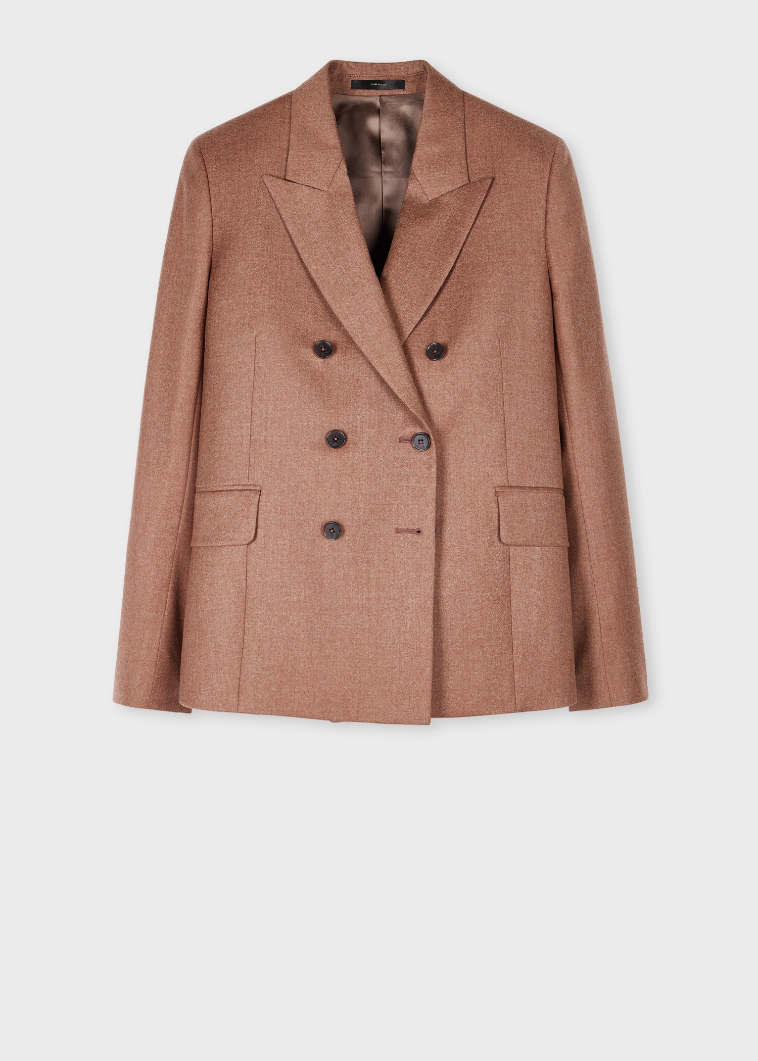 Women's Dusty Rose Wool-Cashmere Flannel Double Breasted Blazer - 1