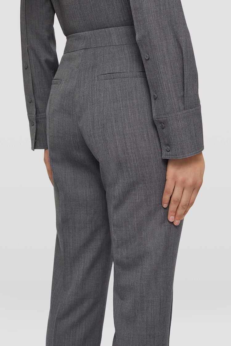 パンツ Jil Sander Tailored trousers with centre-back slit Grey Jil Sander Tailored trousers with centre-back slit Grey