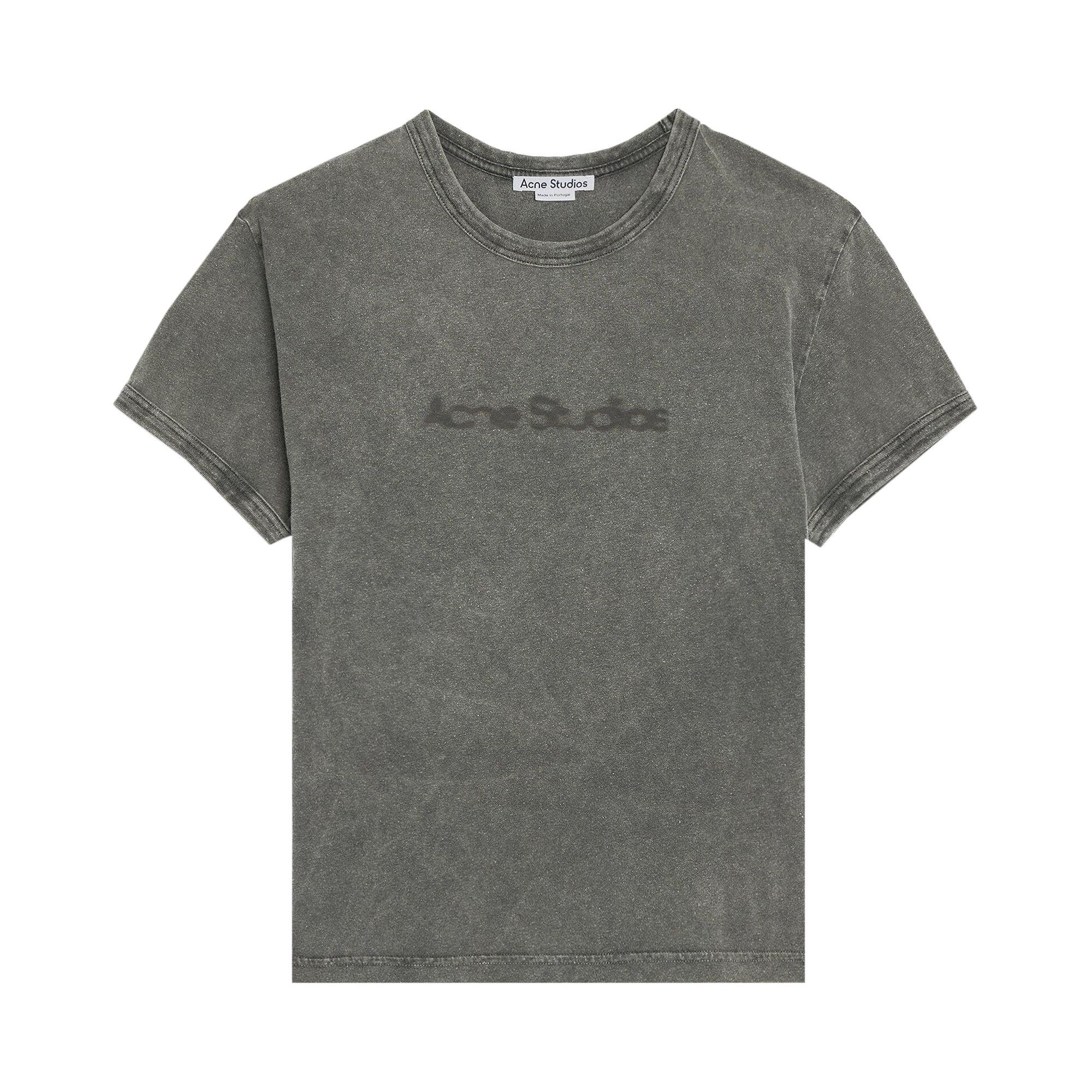Acne Studios Acne Studios Blurred Logo T-Shirt 'Faded Grey