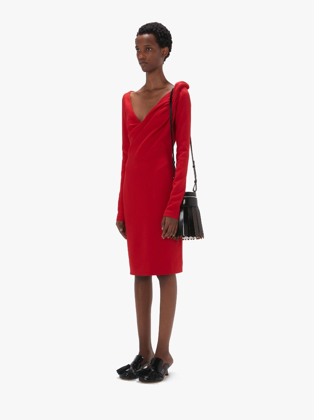 LONG SLEEVE MIDI DRESS - 4