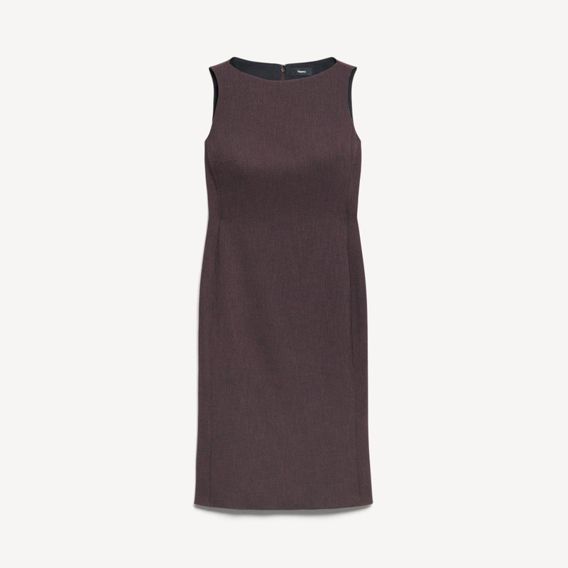 Flared Dress in Mélange Crepe 1