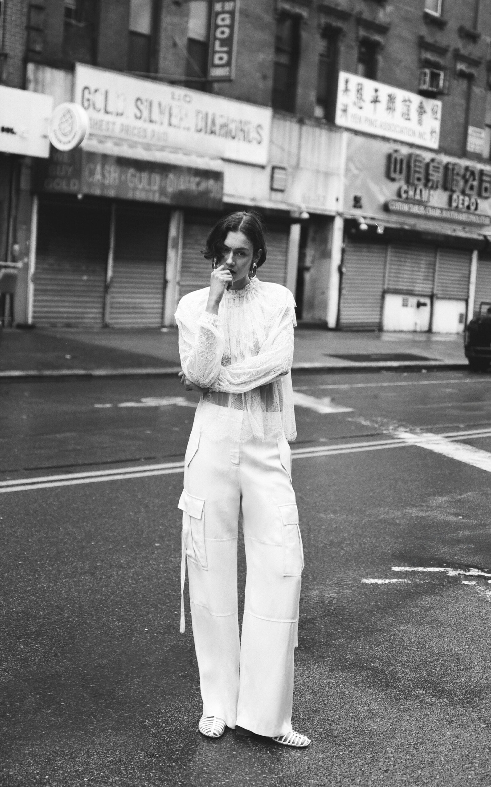 Pax Satin Back Crepe Pants ivory - 2