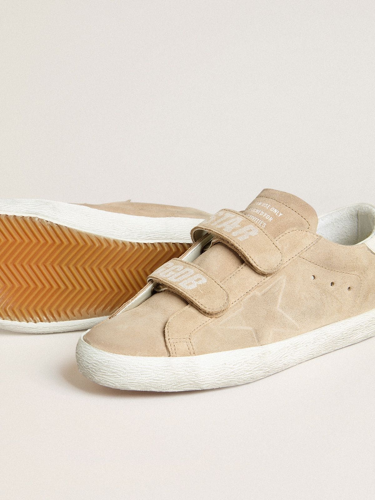 Women’s Old School in beige suede with white leather heel tab - 3