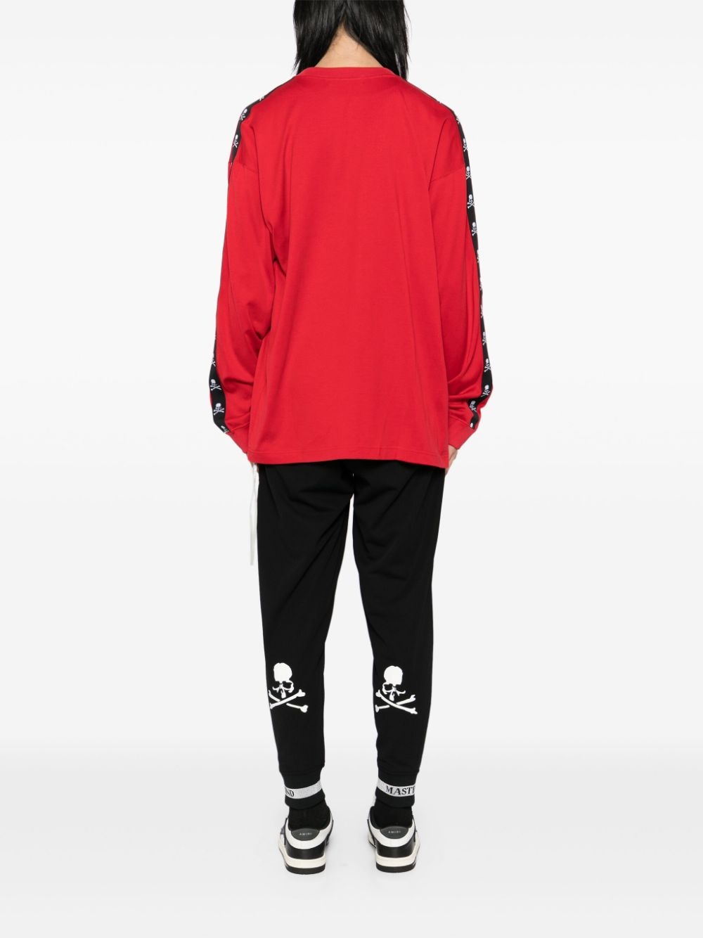 logo-tape long sleeve T-shirt - 3