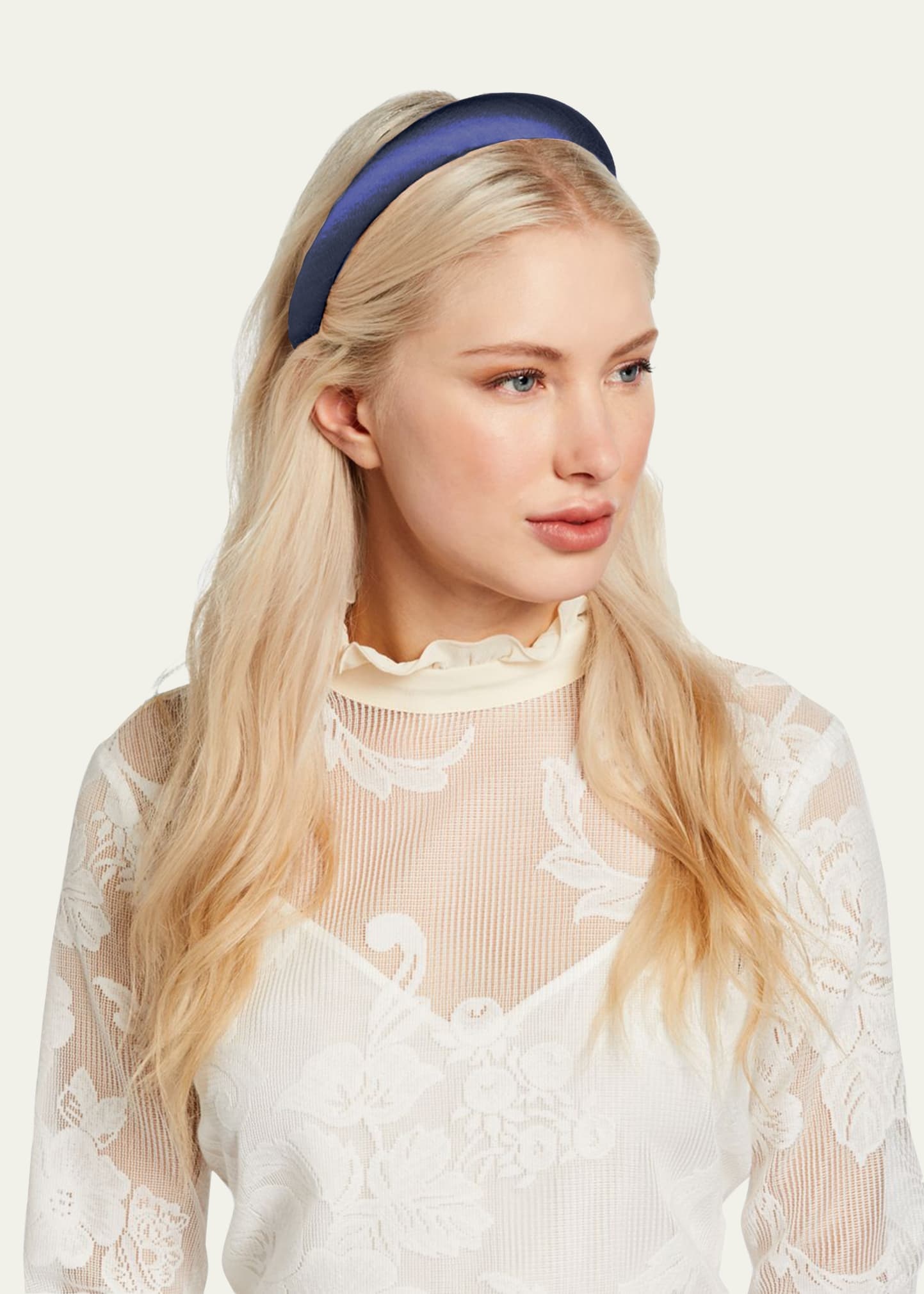 Tori Hammered Silk Satin Headband - 2