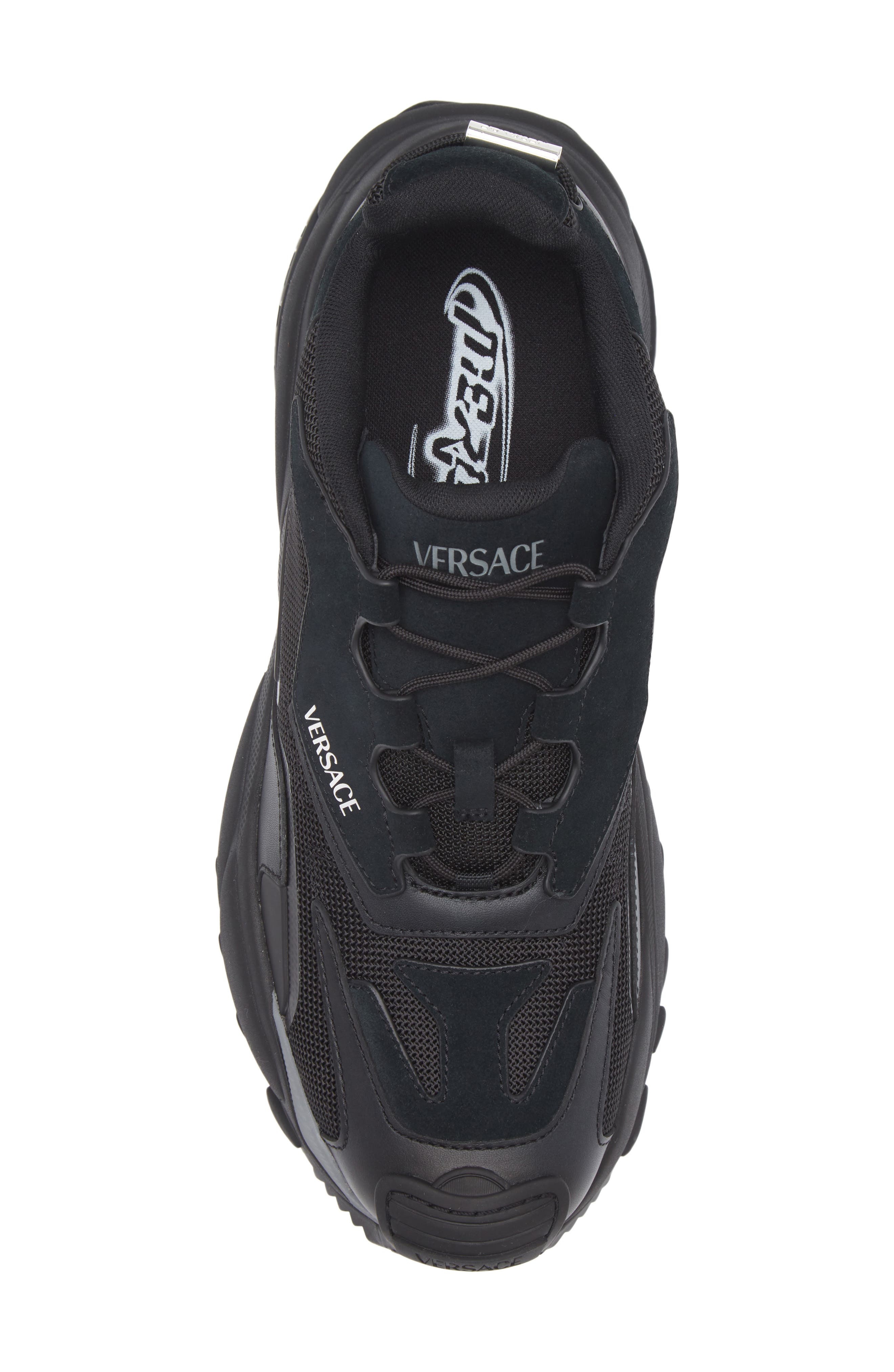 Versace Mercury Low Top Sneaker in Black-Ruthenium Ultra at Nordstrom - 5