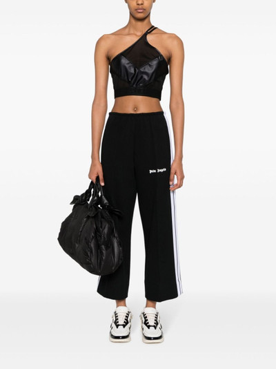 VERSACE JEANS COUTURE tulle-panelled crop top outlook
