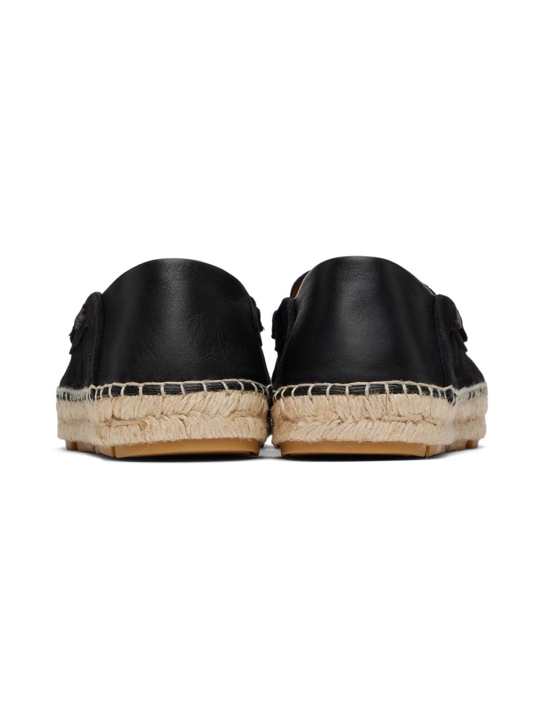 Black Logo Suede Espadrilles - 2
