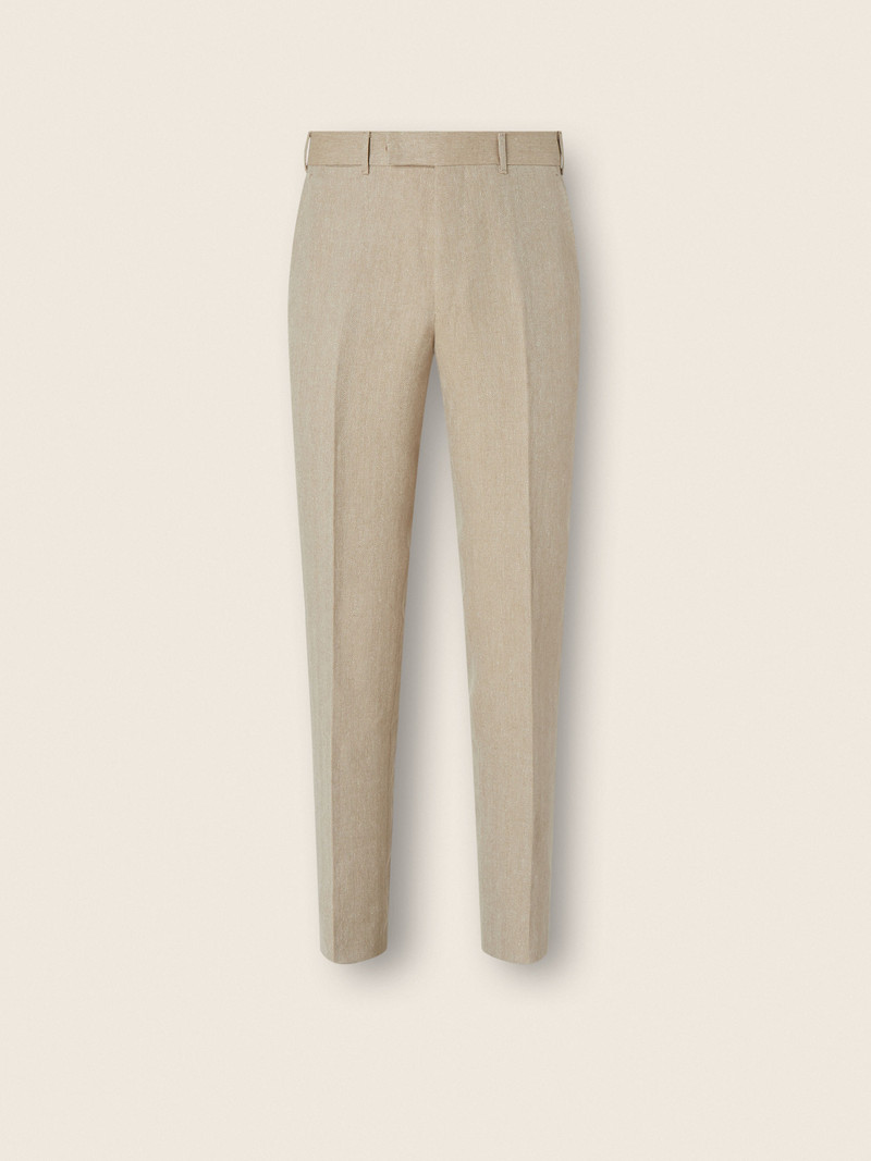 LIGHT TAUPE OASI LINO PANTS 1