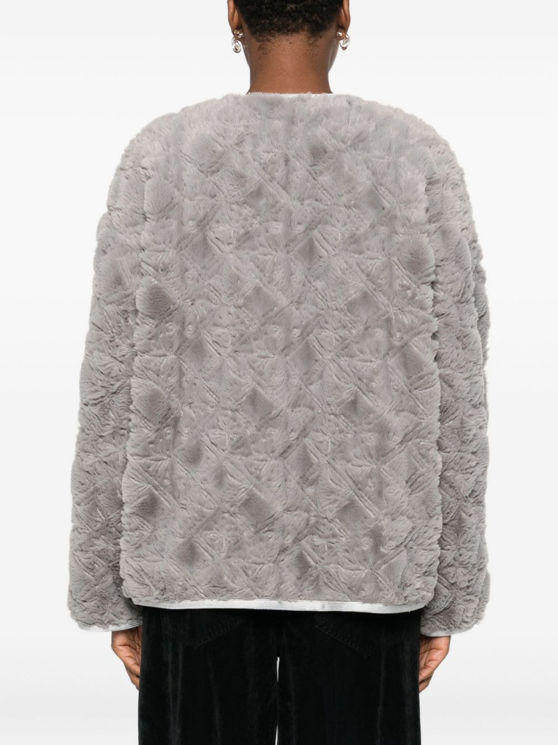 toggle-fastening textured jacket 4