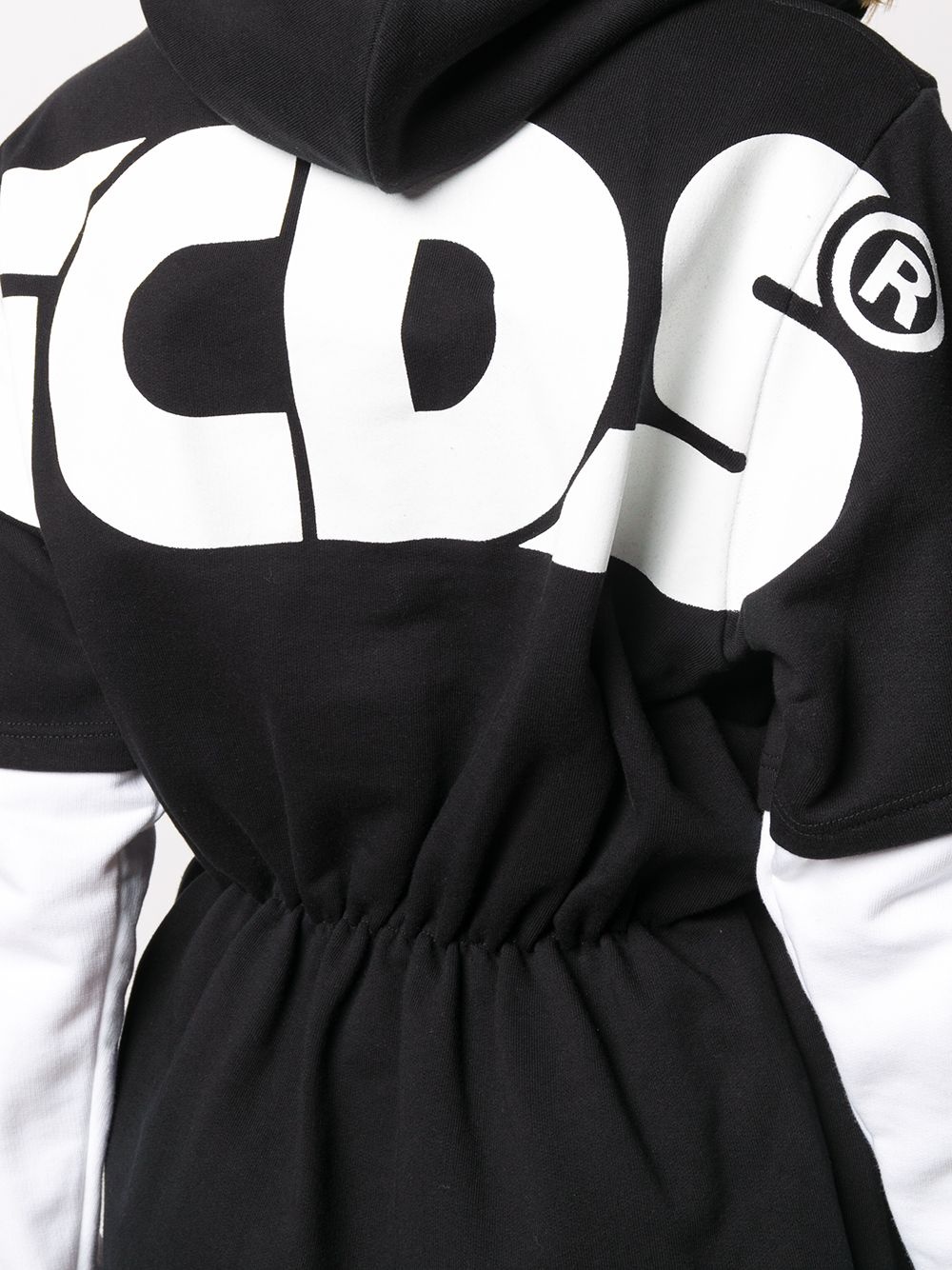 logo print hoodie dress - 5