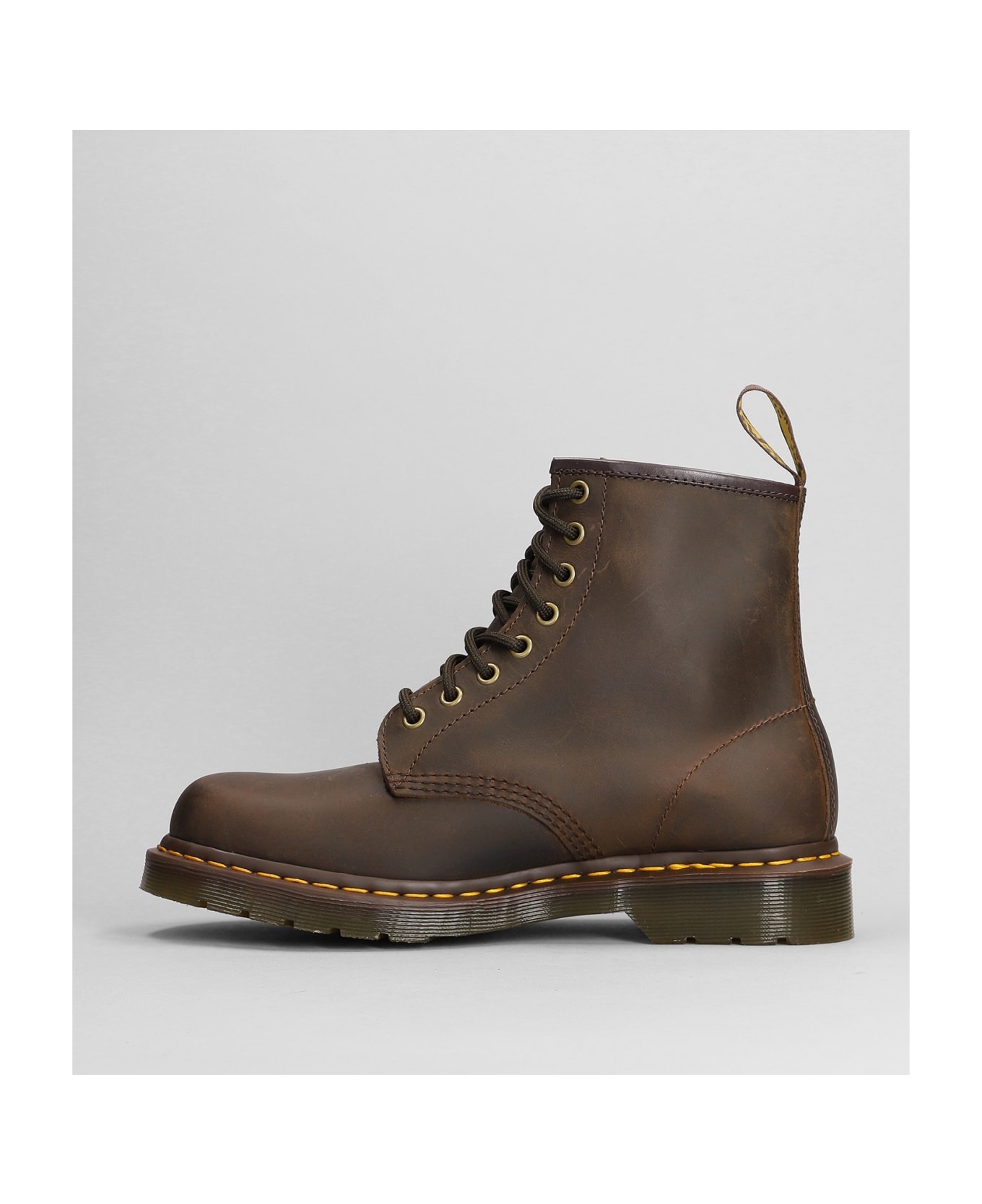 1460 Combat Boots In Brown Leather - 3