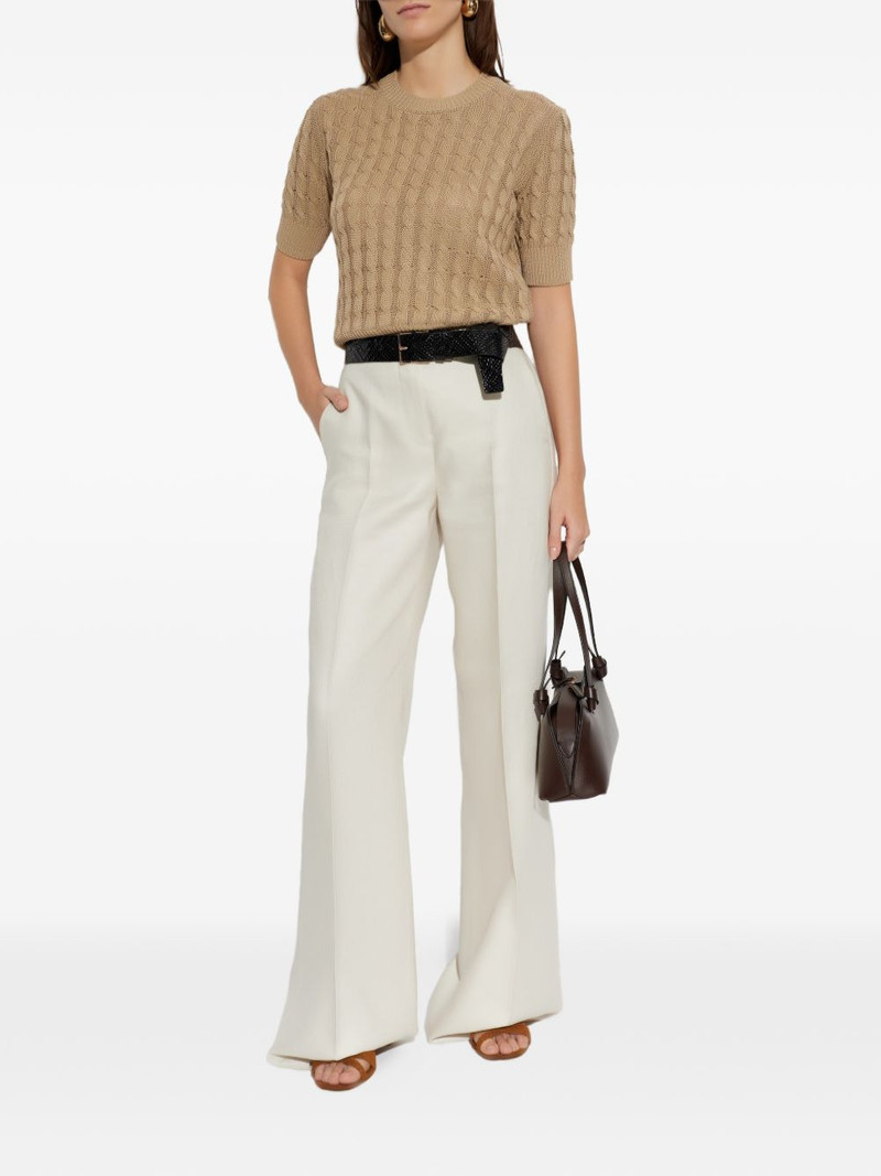 Max Mara short-sleeve cable-knit top outlook