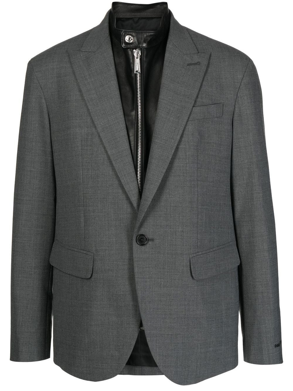 peak-lapel single-breasted blazer - 1