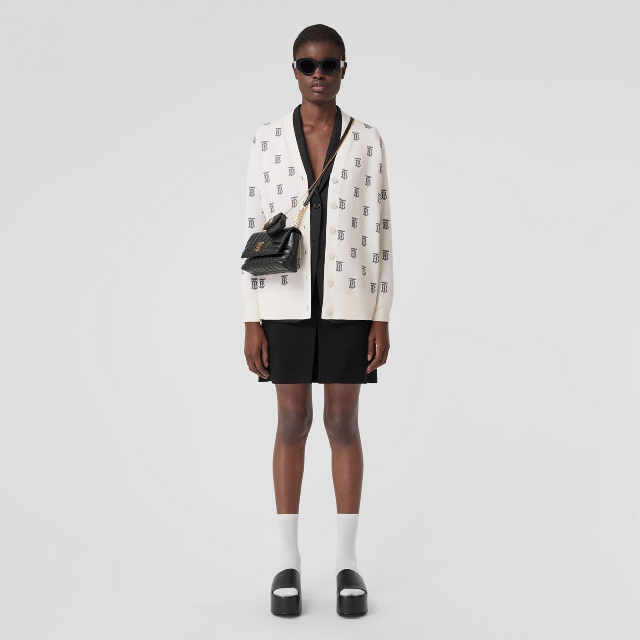 Monogram Wool Silk Blend Oversized Cardigan - 5