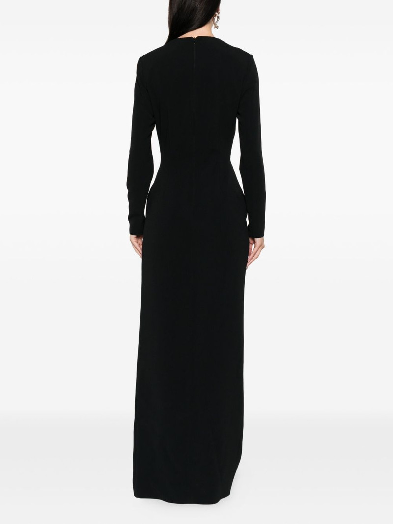 crystal-embellished wrap maxi evening dress 4