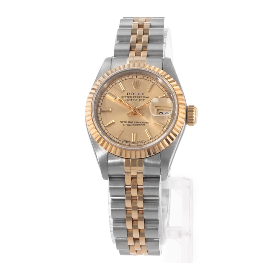 Pre-owned Rolex Datejust 26 Automatic Chronometer Champagne Dial Ladies Watch 69173 CSJ - 3
