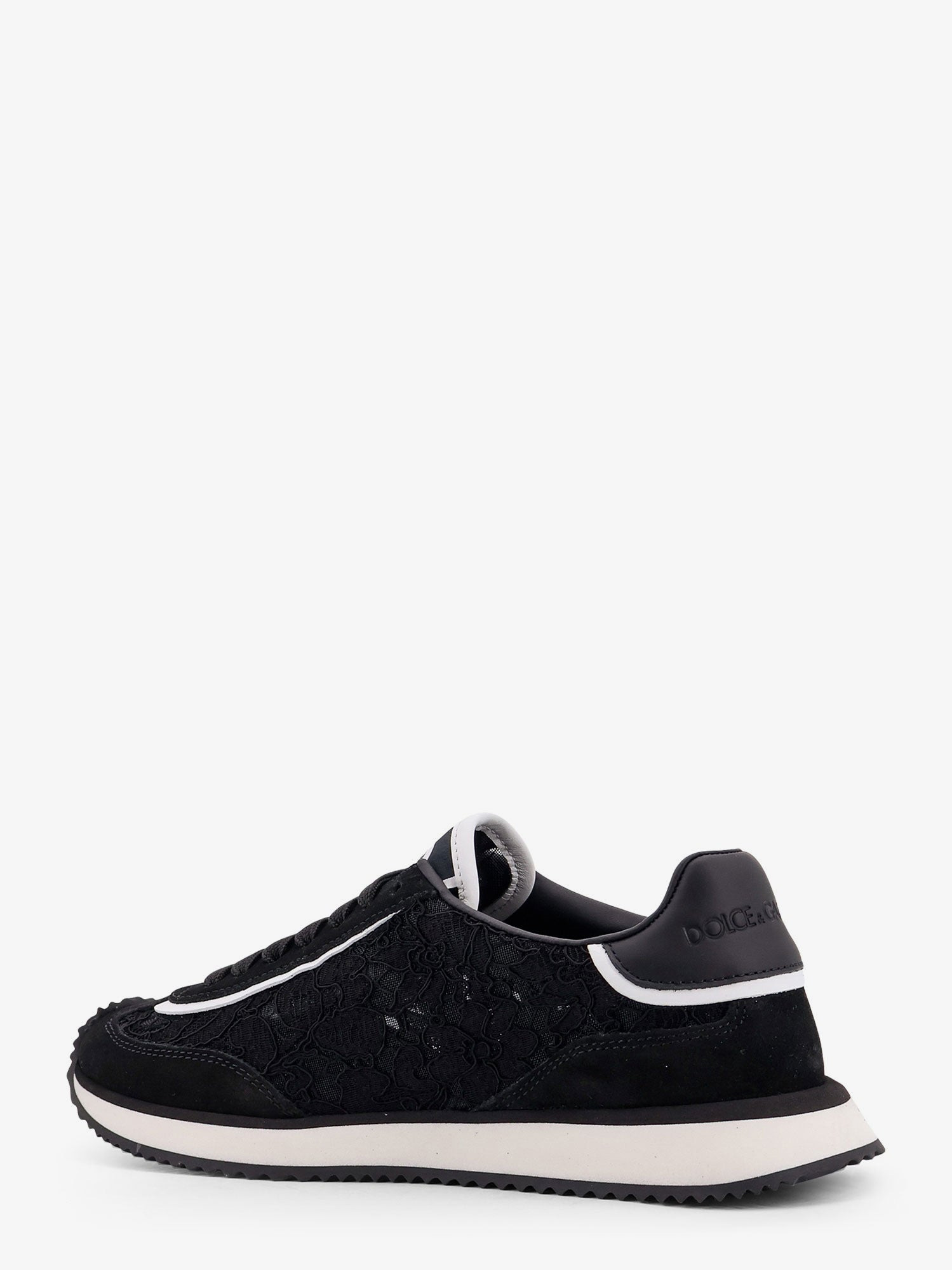 Dolce & Gabbana Low-Top Lace Sneakers With Suede Inserts - 3