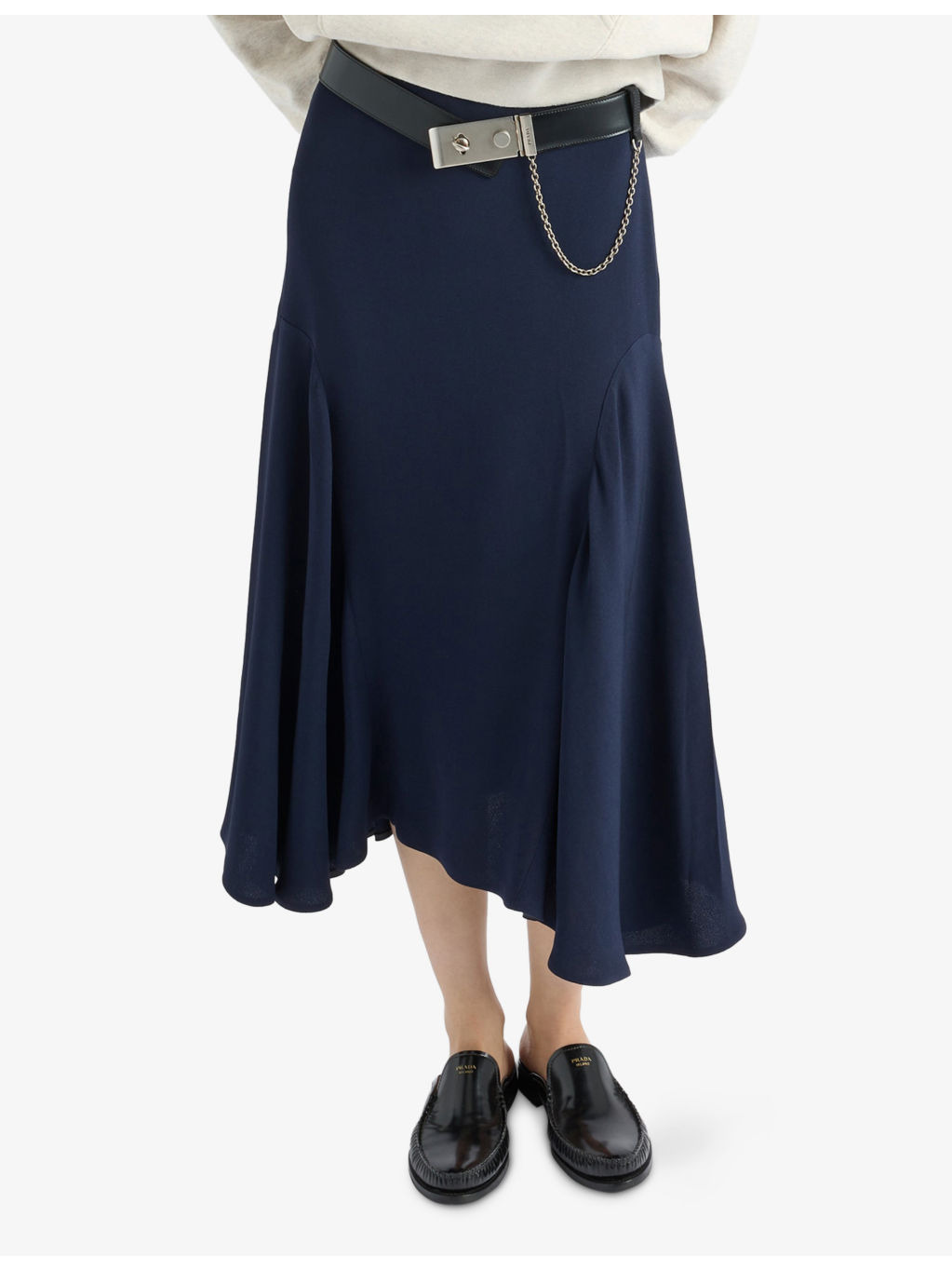 Cady Flared Woven Midi Skirt - 3