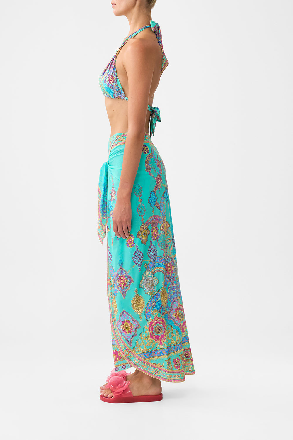 LAYERED MAXI SARONG WITH TIE FRONT THE CONCUBINES CORRIDOR - 4