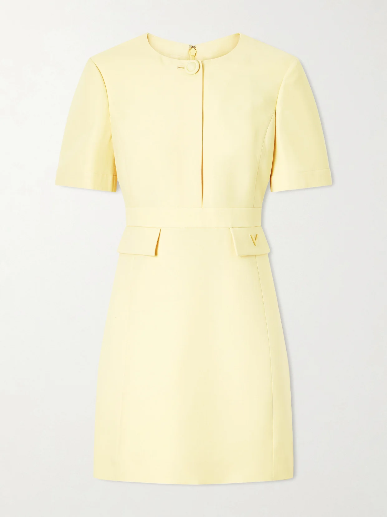 Wool And Silk-blend Crepe Mini Dress - 1