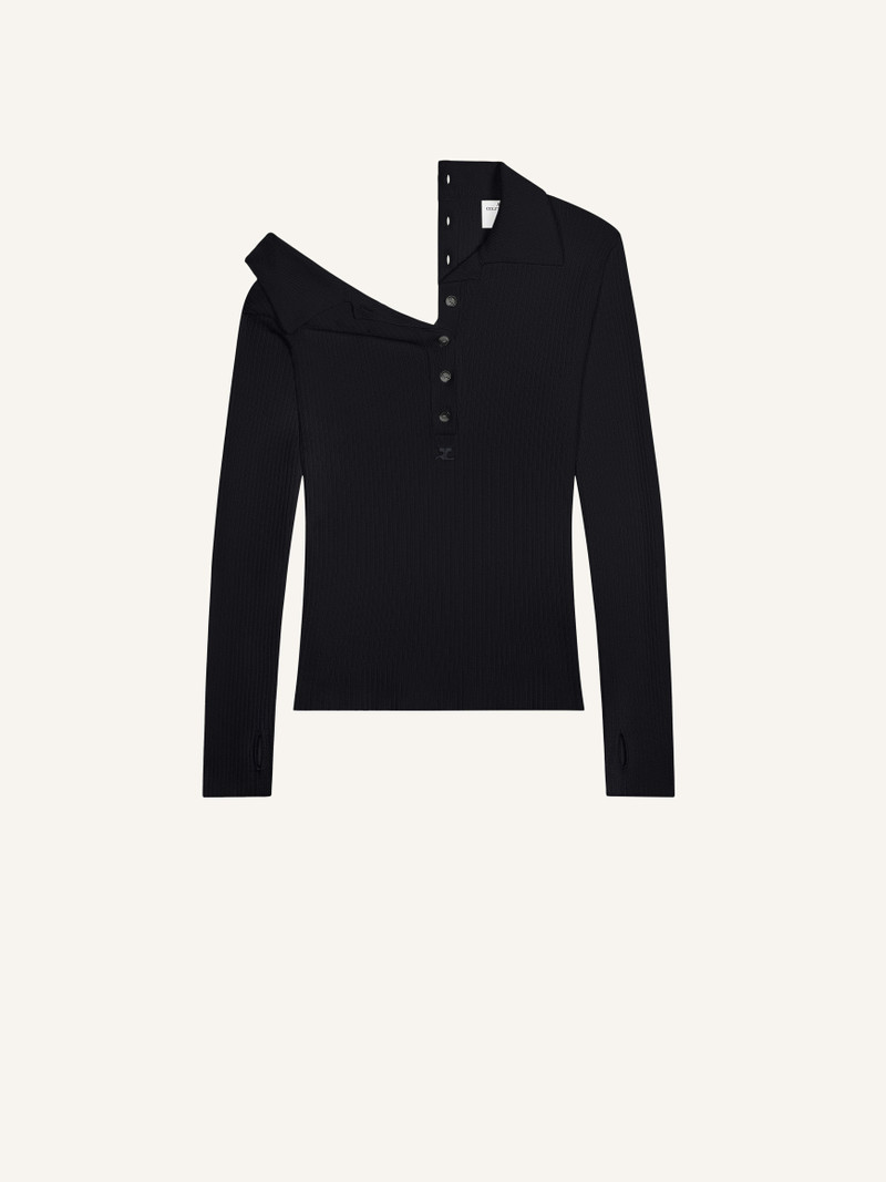 MULTI-BUTTONS LIGHT WOOL POLO - 1