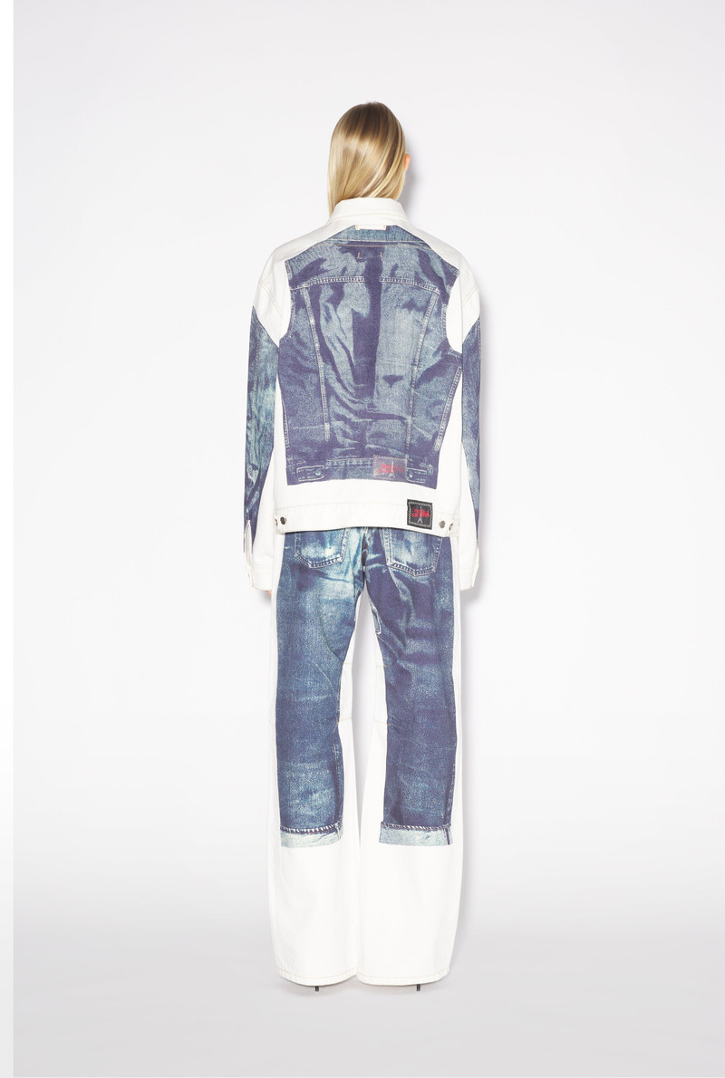 Jean Paul Gaultier THE WHITE TROMPE L’OEIL DENIM JACKET outlook