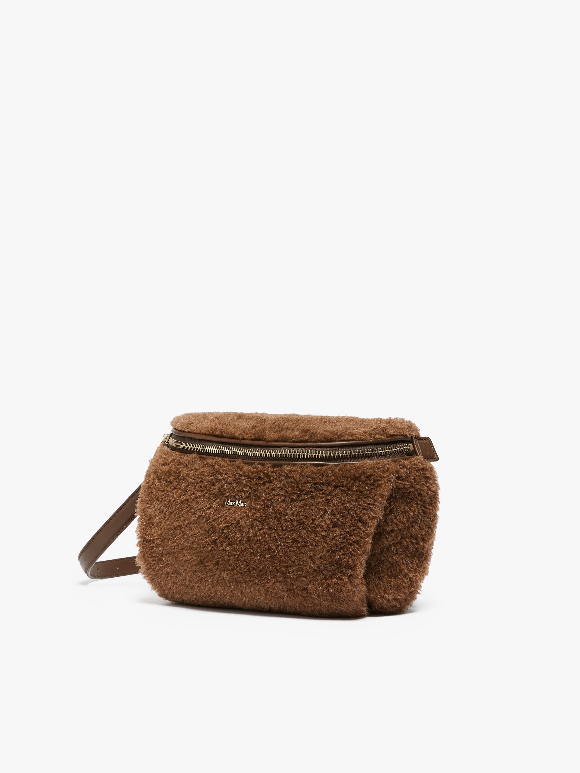 TEDDYBANANE4 Belt bag in alpaca and cashmere Teddy fabric - 2
