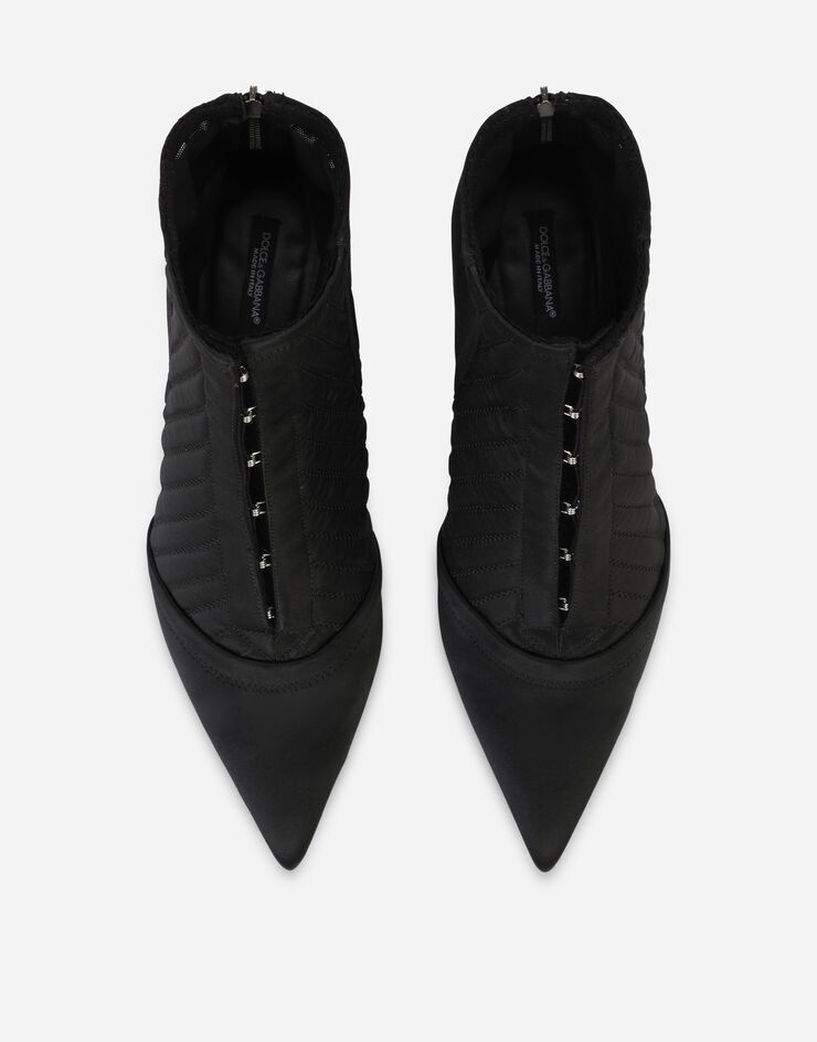 Corset-style satin ankle boots - 4