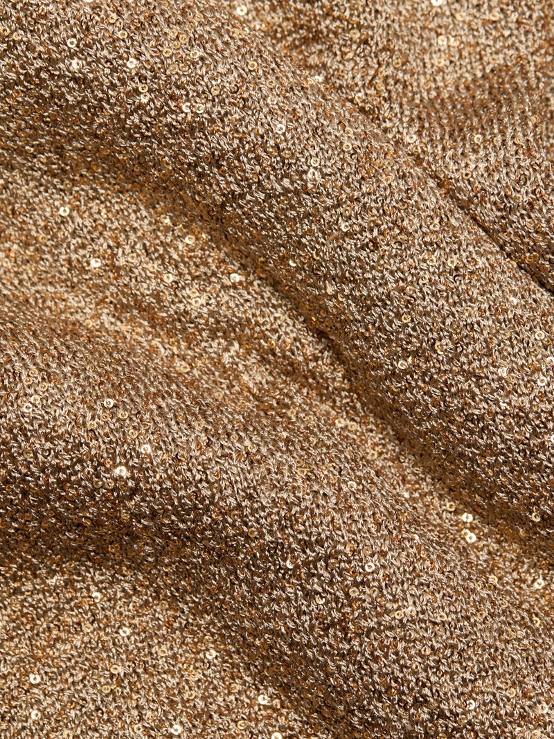 Women's Deedie Sequined Knit Off-Shoulder Gown - Taupe 7