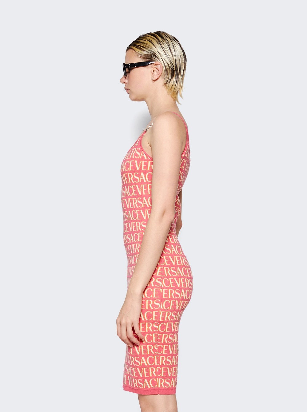 Jacquard Knit Dress Fuchsia And Pink - 4