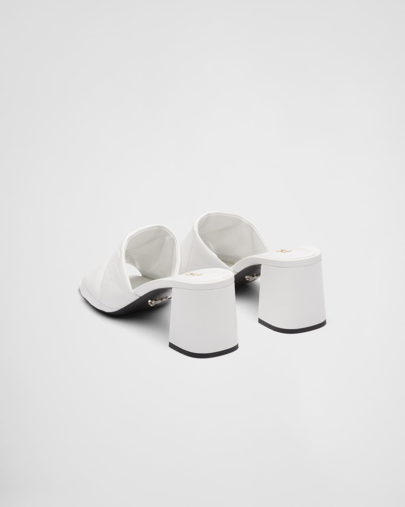 Quilted nappa leather heeled sandals 5