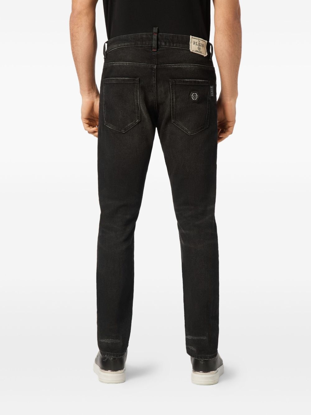 logo-patch skinny jeans - 3