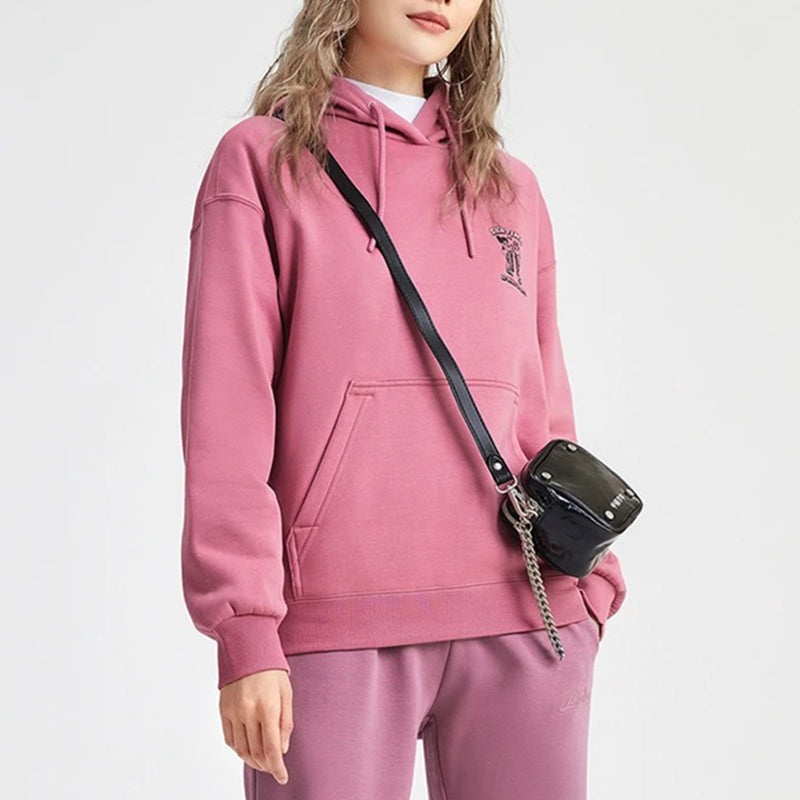 (WMNS) Li-Ning Skating Graphic Hoodie 'Pink' AWDR682-2 - 3