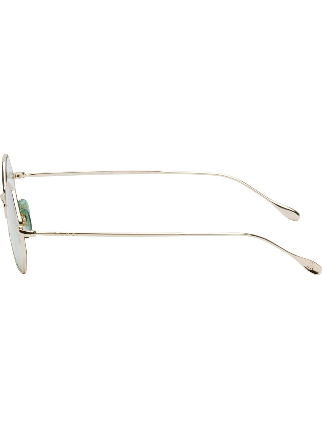 Gold Octangular Sunglasses - 3