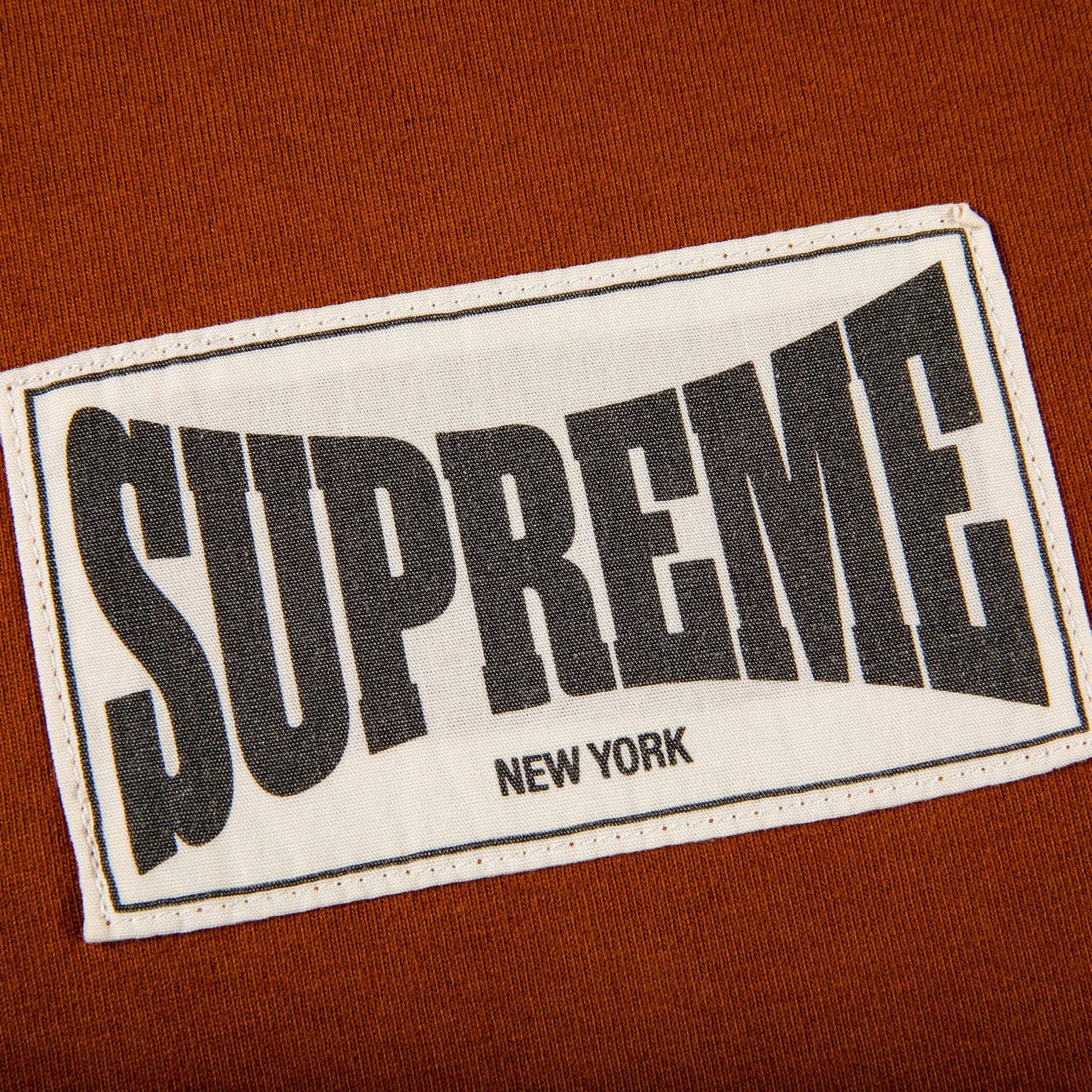 Supreme Woven Label Long-Sleeve Top 'Rust' - 2